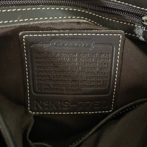 Coach Vintage Dark Brown Leather Messenger Bag #NoK1S-7750 with silver hardware - Picture 16 of 16